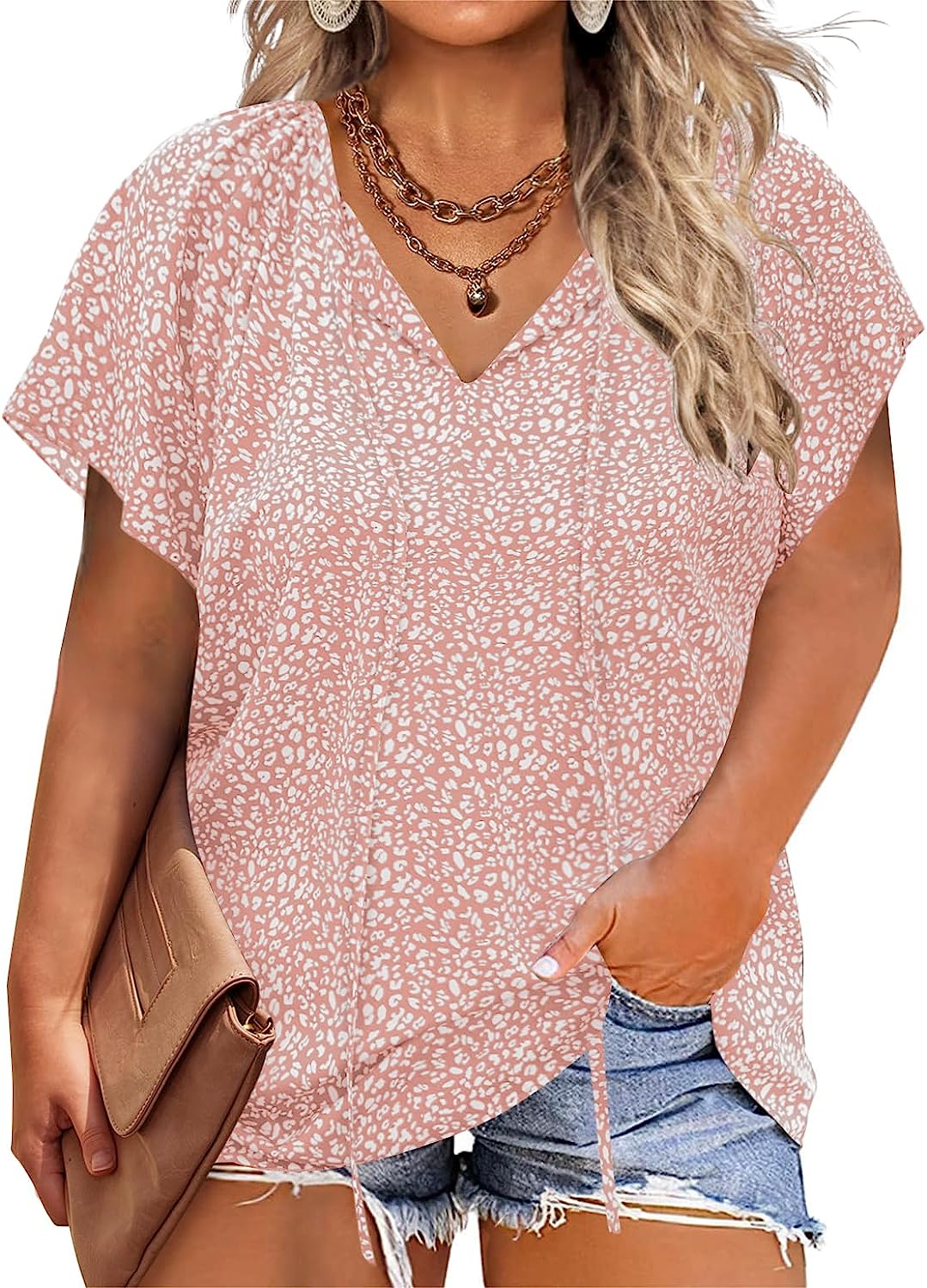 Stay Stylish and Comfortable with IN’VOLAND Womens Plus Size Boho Floral Print Tops