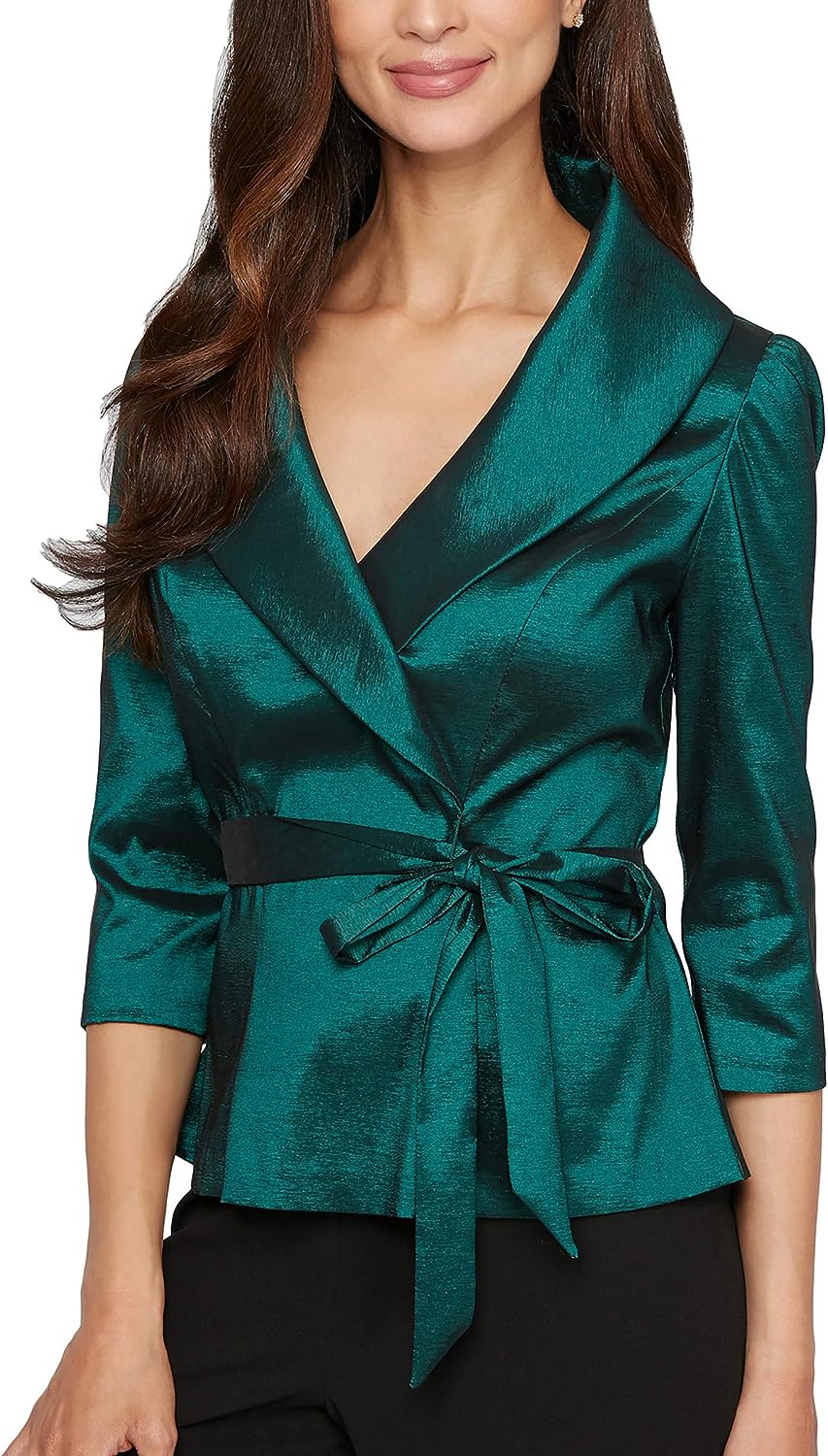 Elevate Your Style with the Alex Evenings Women's Stretch Taffeta Blouse