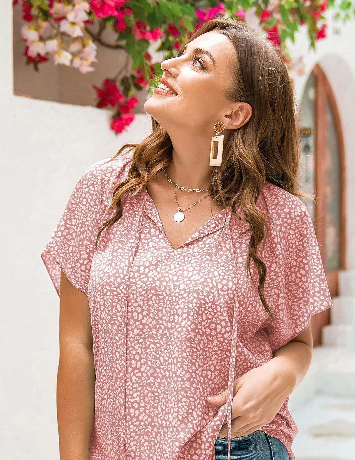Stay Stylish and Comfortable with IN'VOLAND Womens Plus Size Boho Floral Print Tops