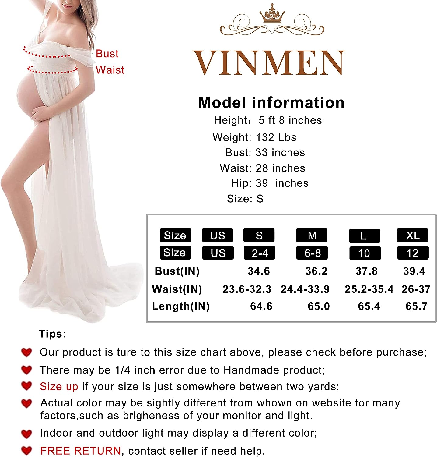 Gvraslvet Women's Chiffon Lace Maternity Dresses for Photoshoot - A Timeless and Elegant Choice