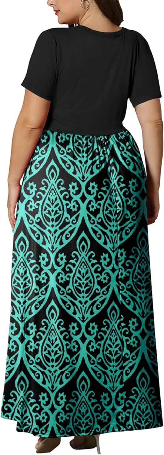 KARALIN Women's Plus Size Short Sleeve Maxi Dress: The Perfect Casual and Stylish Choice