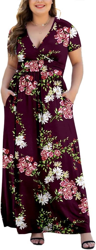 HAOMEILI Women's L-5XL Short Sleeve Maxi Dress: A Stylish and Versatile Wardrobe Essential