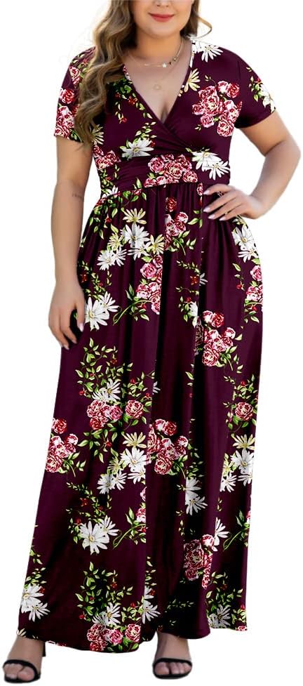 HAOMEILI Women's L-5XL Short Sleeve Maxi Dress: A Stylish and Versatile Wardrobe Essential