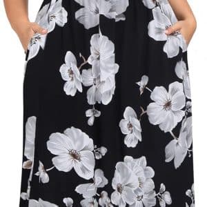 Elevate Your Style with kissmay Women’s Plus Size Casual Short Sleeve Floral Maxi Dresses with Pockets