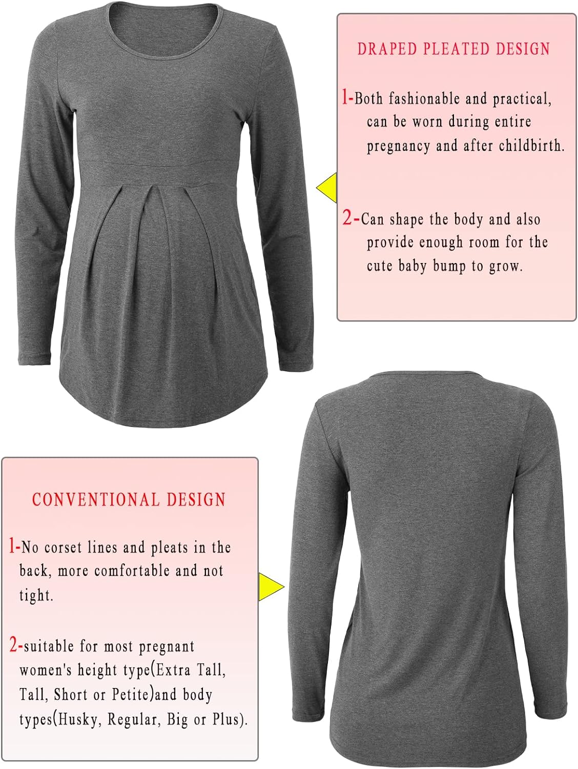 Stay Warm and Stylish with Rnxrbb Long Enough Maternity Shirts